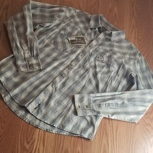 Wrangler retro‎ snap down shirt lg
